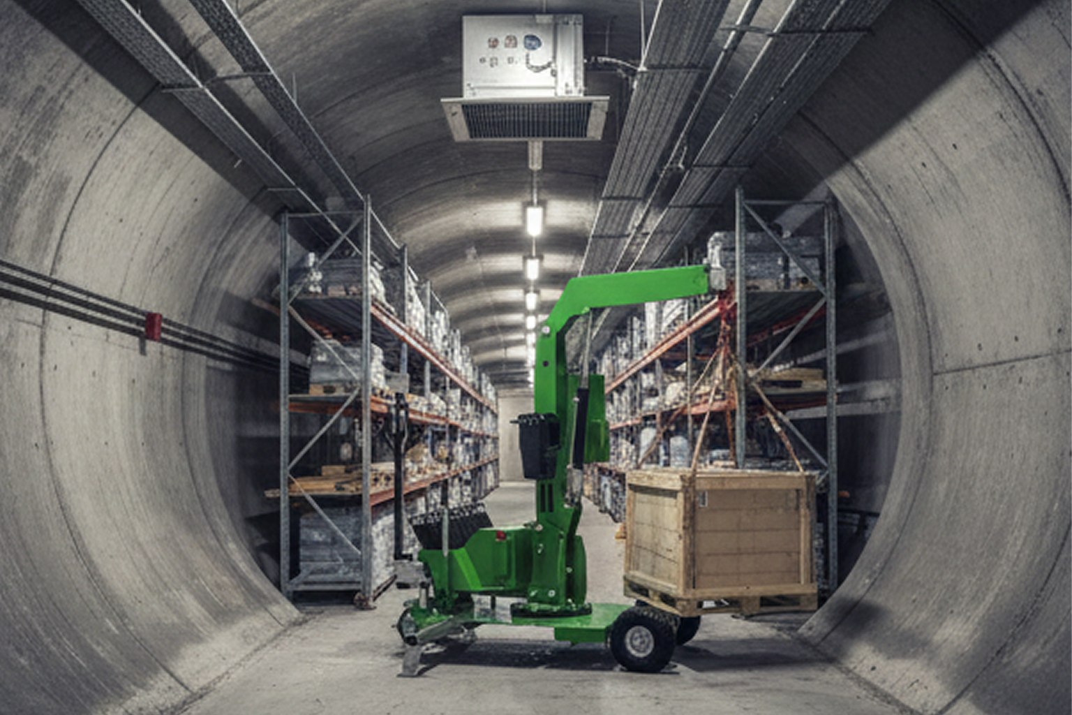 mini gru per spazi ristretti Miload MGE400 portata 400kg, Gru compatta da cantiere