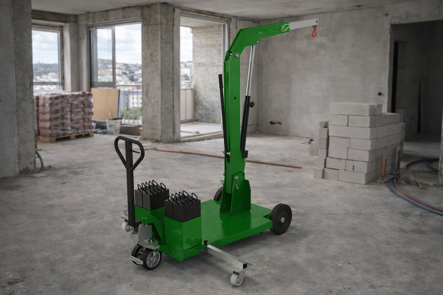 Gru mobile per cantieri edili Miload MF45O portata 450kg